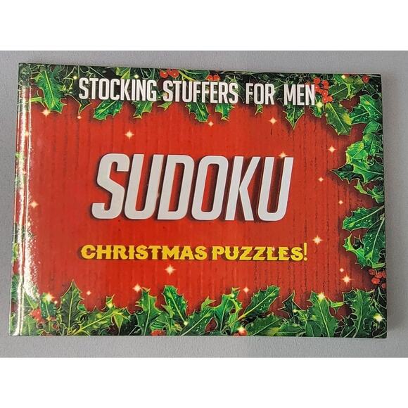 Stocking Stuffers for Men Christmas Sudoku Puzzles Book Paperback Unused - Picture 1 of 12